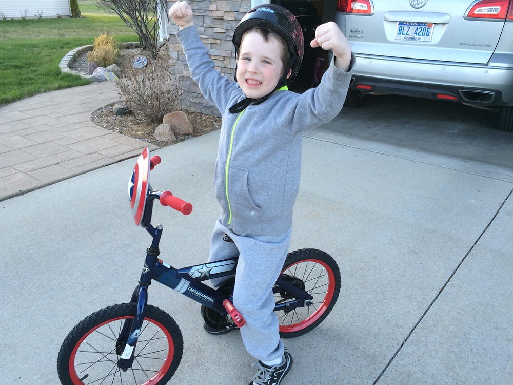 Taking the Training Wheels Off. Riding without training wheels for the
