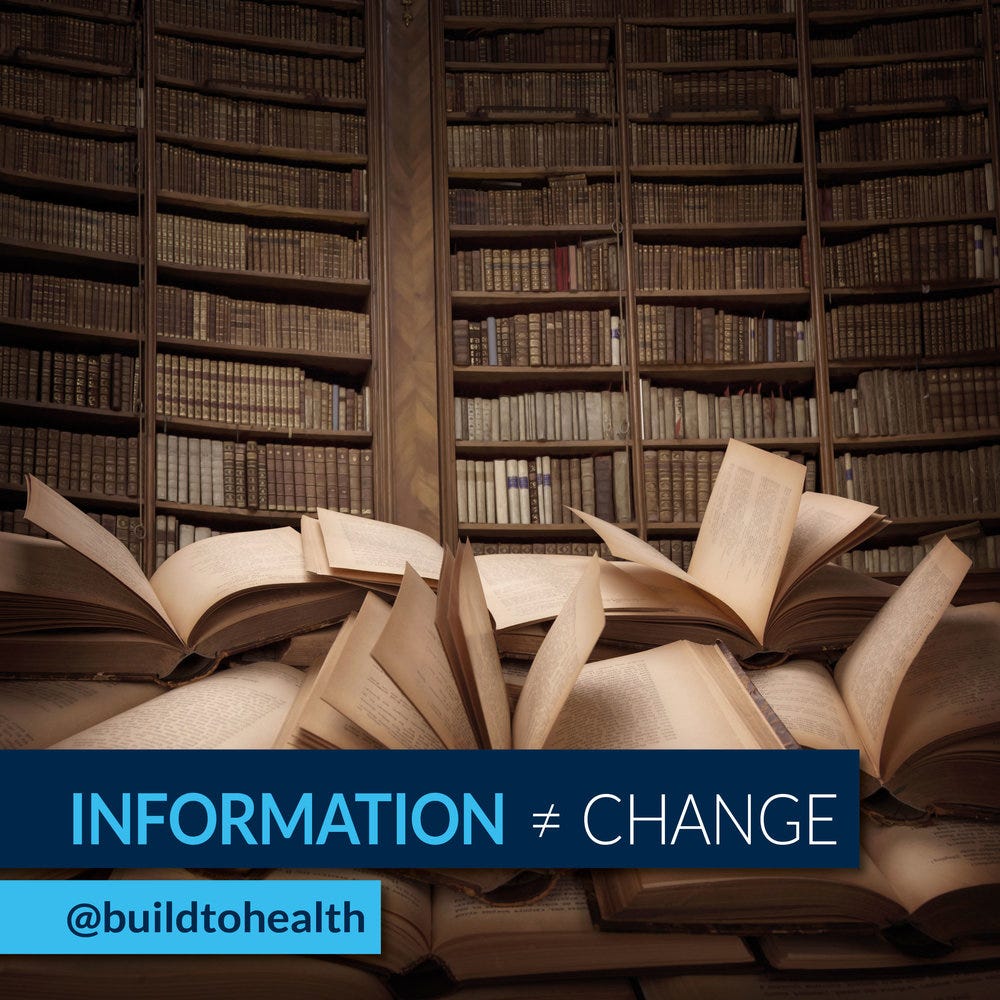 Why Information Alone Can T Change Our Health Hugo Mayhew Medium