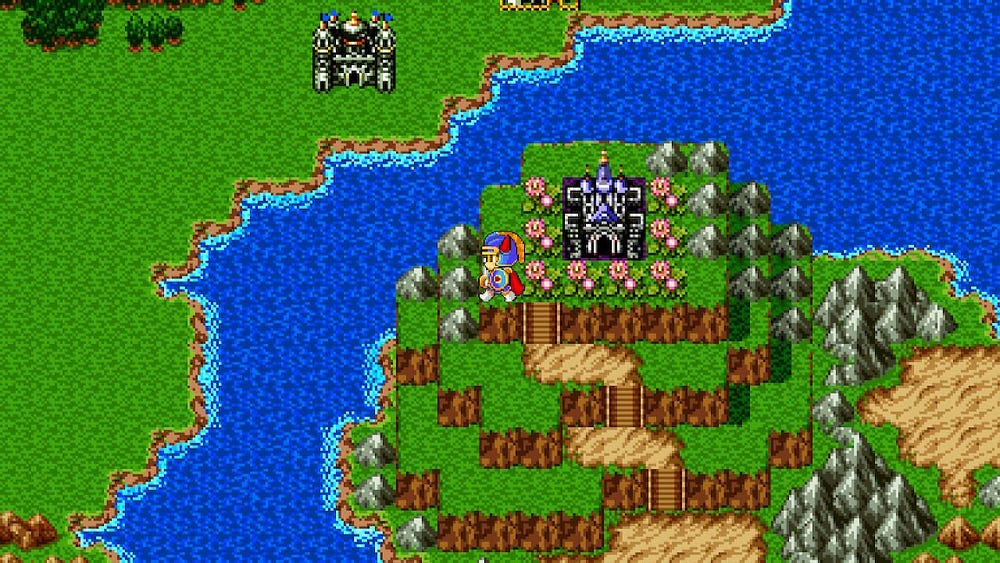 Dragon Quest I & II DQ1: Dragonlord's Castle Map Map for Super