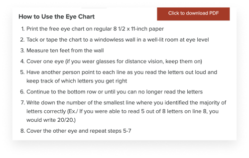 Free Online Eye Chart Exam