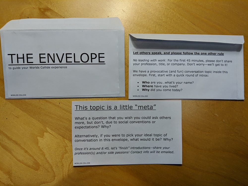 Early prototypes for Worlds Collide experiences
