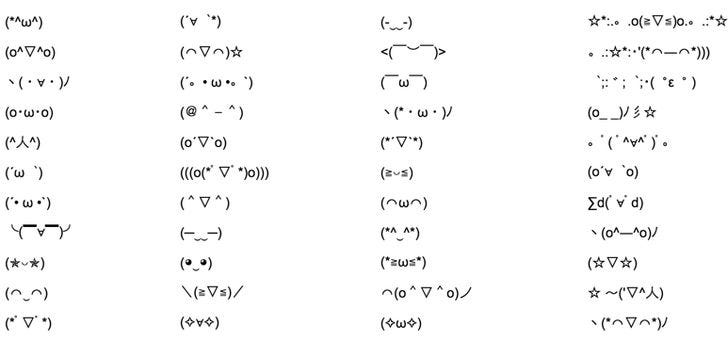 Emoji The Religion Of Urban Language Chloe Huang Medium - japanese emoticons retrieved from http www wikihow com make japanese emoji kaomoji