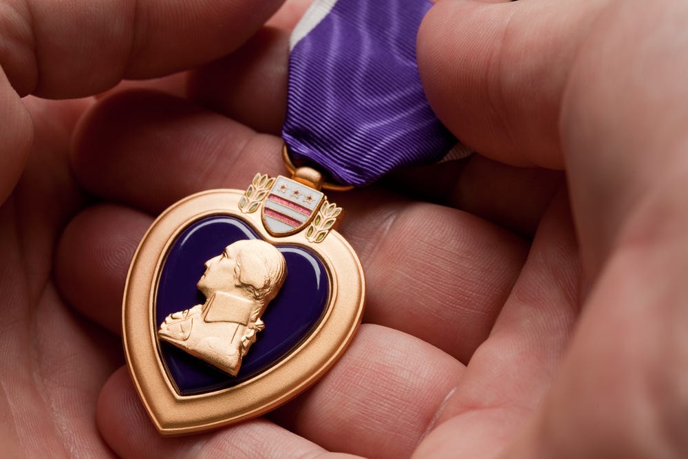 The Value of the American Purple Heart Medal by Medium