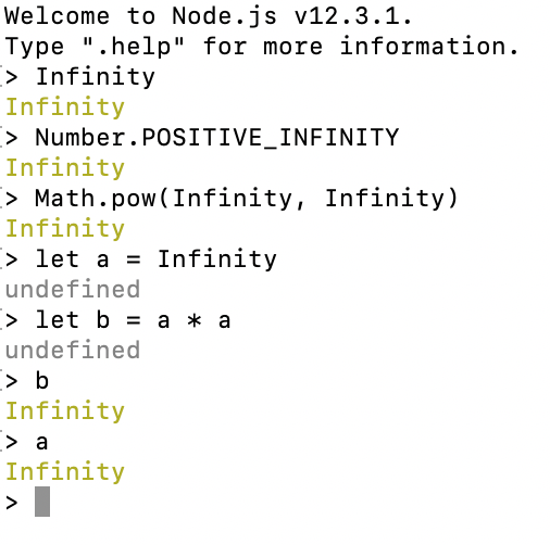 Javascript… Infinity. There are many ways to think of… by Henry