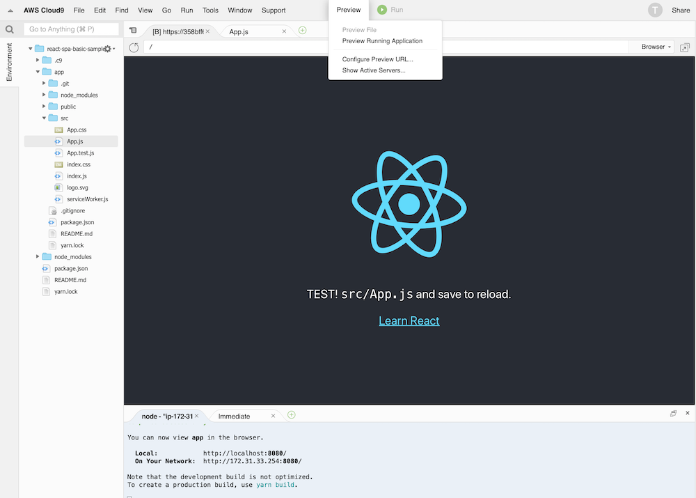 How To Setup React On Cloud 9 1 Change Git Editor To Vi If Needed By Tsubasa Kondo Medium