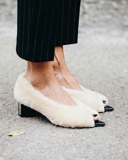 fluffy shoes trend