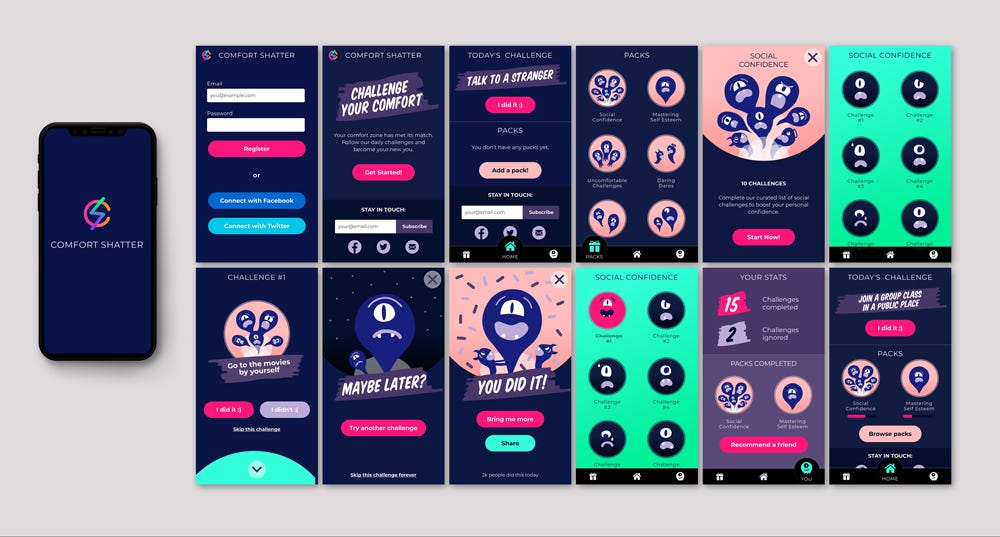 Comfort Shatter Ui Ux Design For Mobile App Prototype By Mariana Beldi Muzli Design Inspiration