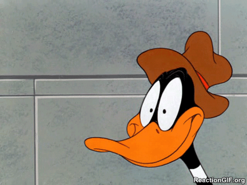 Daffy Duck cartoon dollar sign eyes animated
gif