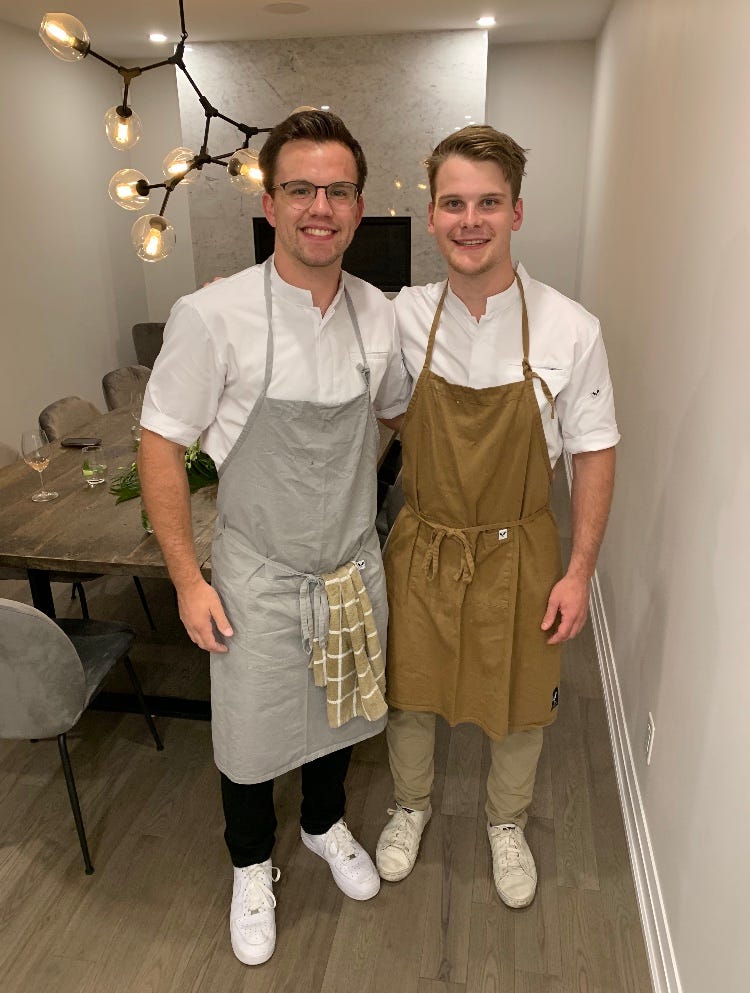 That time I brought Carson to a dinner to show him the final product