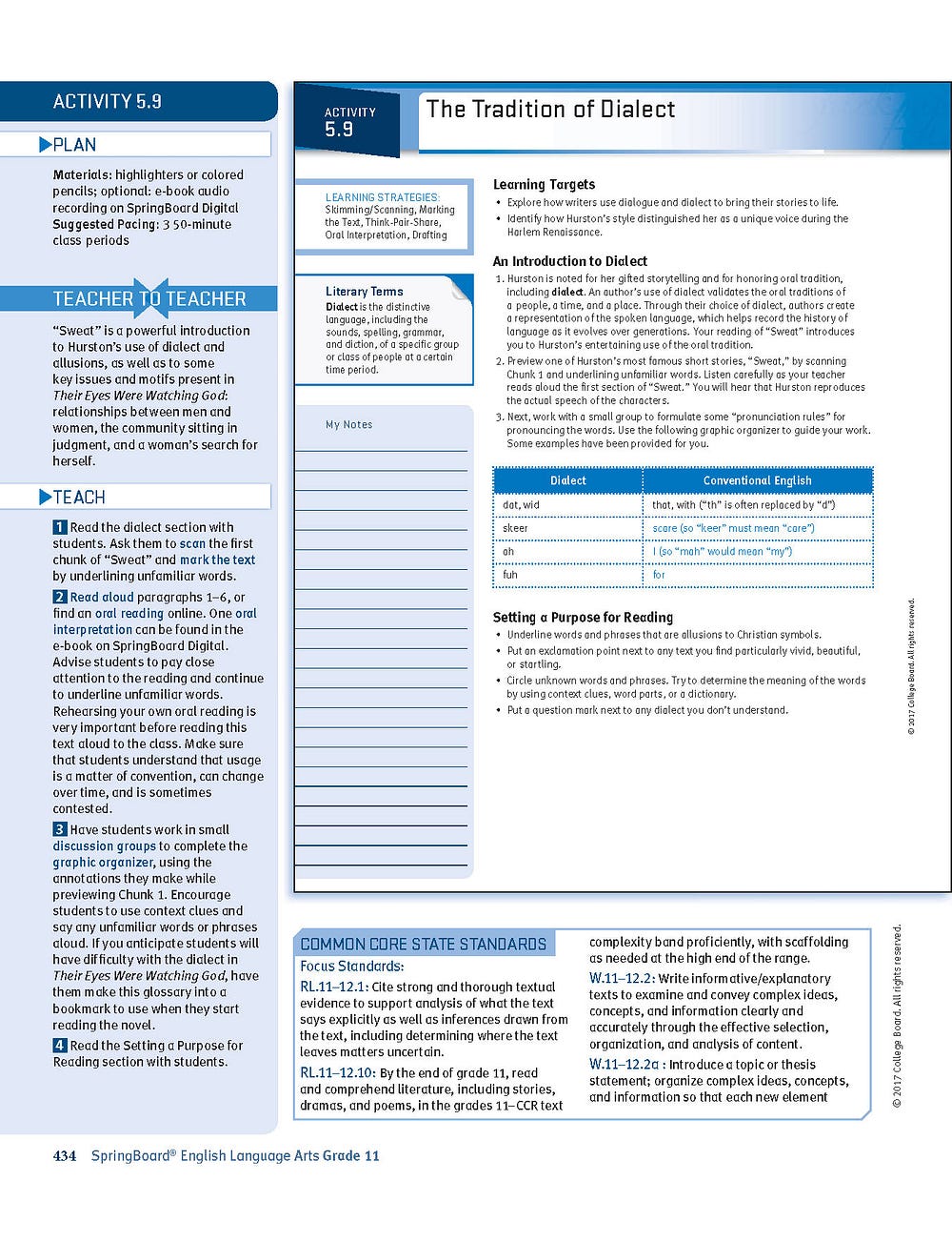 Springboard English Language Arts Grade 9 Answer Key