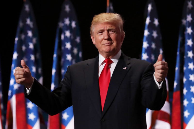 Now-President Trump at the Republican National Convention in 2016