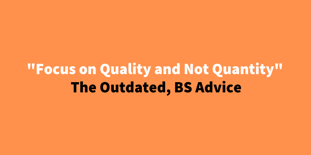 Focus On Quality Not Quantity The Bad Content Strategy By Asif Ali Medium