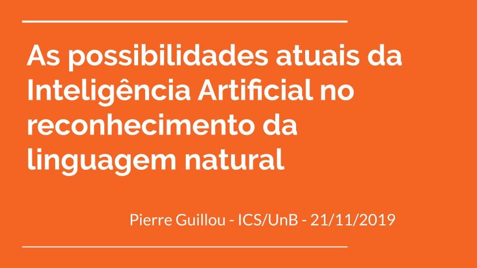 As possibilidades atuais da Inteligência Artificial no reconhecimento da linguagem natural