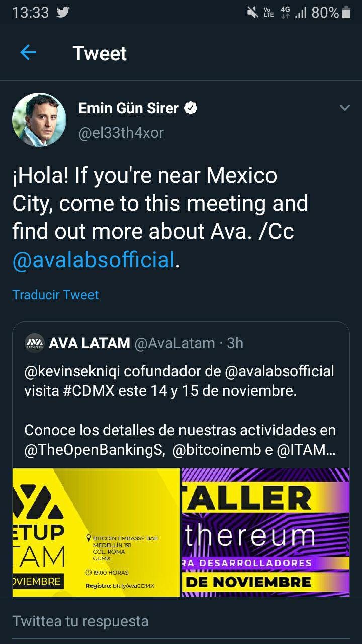 AVA Labs visita Latinoamérica. Esta semana estamos muy contentos en el