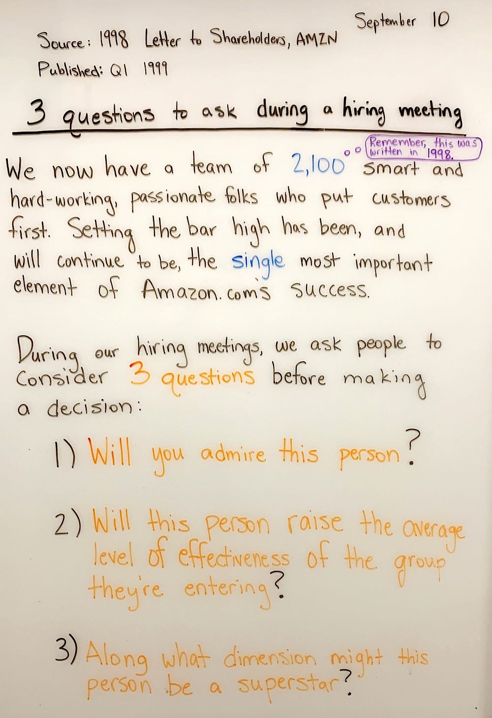 3 Questions To Ask During A Hiring Meeting By Danny Sheridan Fact Of The Day 1 Medium