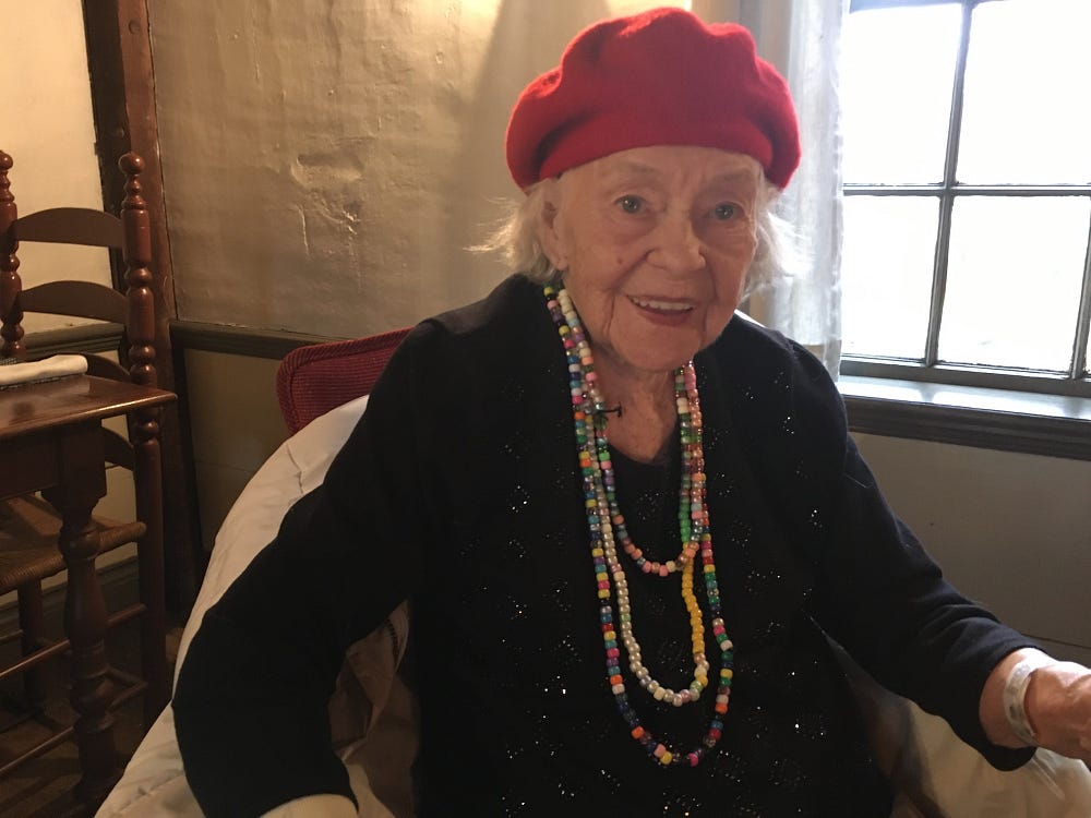 Lunch at the Wayside Inn, Sudbury, MA on her 93rd birthday.
