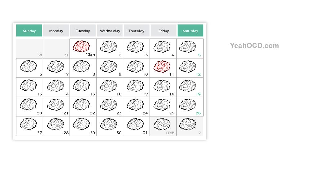 My Calendar Is A Window Into My OCD Thinking By Christopher J Falvey