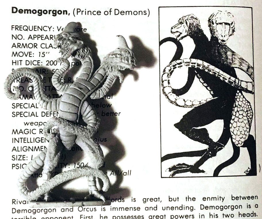 The infamous (then and now) Demogorgon from the Advanced Dungeons & Dra...
