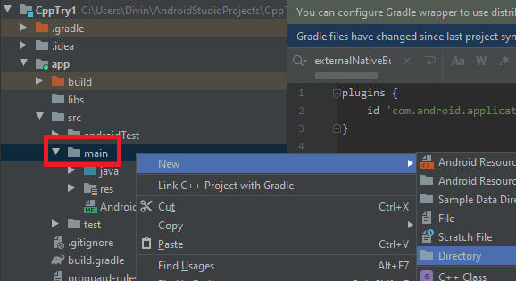 android gradle cmake install