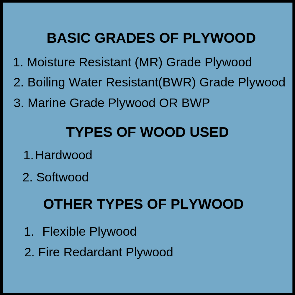 PLYWOOD GRADES AND TYPES AVAILABLE IN THE MARKET MITRA PLYWOODS by