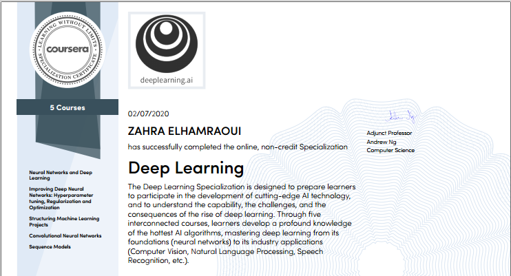 Is Deep Learning Specialization By 