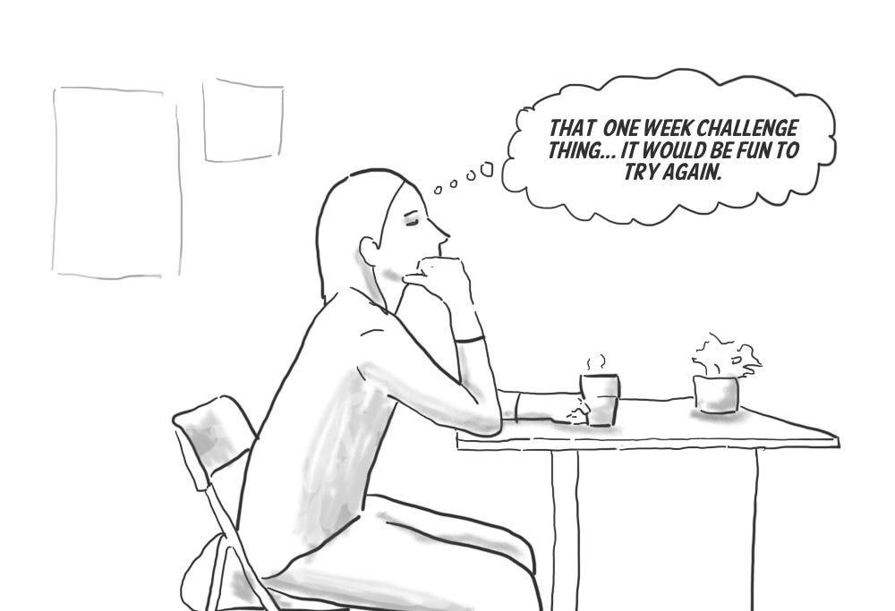 The One Week Challenge Quest. I was around 21 years old, studying in ...