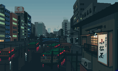 peaceful japanese evening