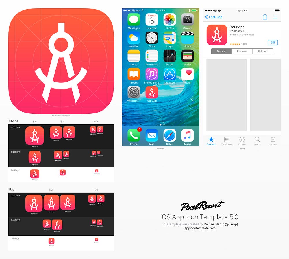 Download Thoughts On The New Official Apple App Icon Template By Michael Flarup The Startup Medium