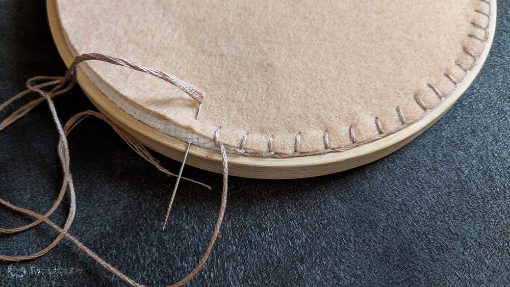 How To — Finish a Cross Stitch in an Embroidery Hoop by Kate Anderson