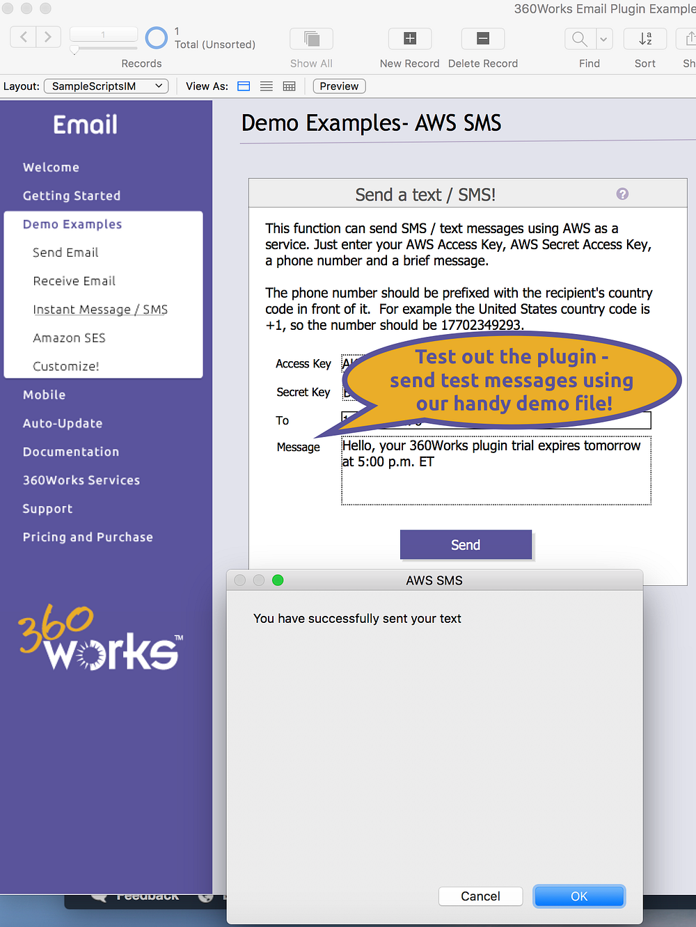 How to Send Text Messages from FileMaker — 360Works Email Plugin ...