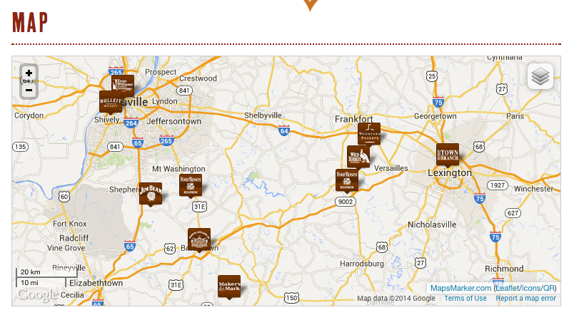 Louisville Ky Bourbon Trail Map | IQS Executive