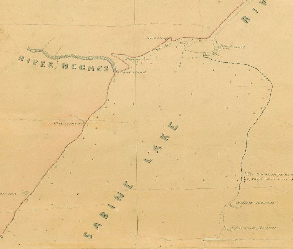 Map Of The River Sabine When Assembled End To End The Map By Texas General Land Office 7391