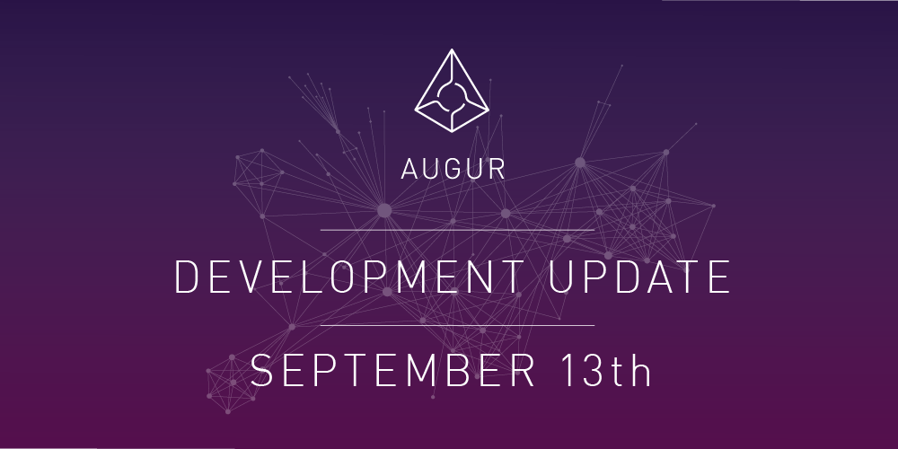 Augur Weekly Development Update — September 13th by Augur Medium
