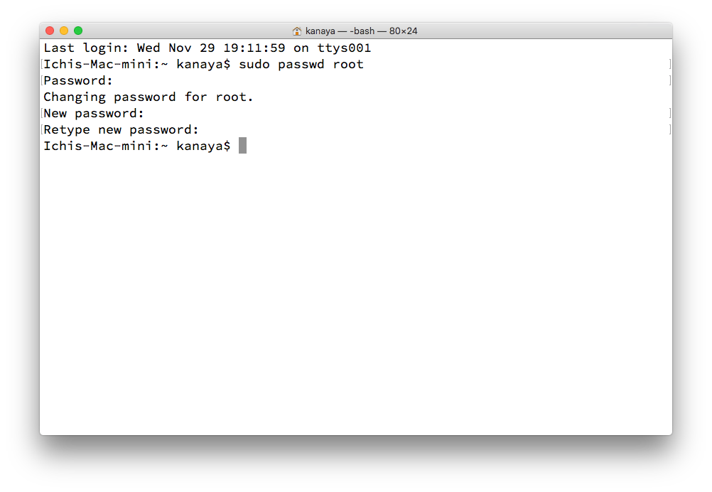 1分で出来るmacのセキュリティ対策 ターミナルでrootパスワードを設定しよう By Ichi Kanaya Pineapple Blog