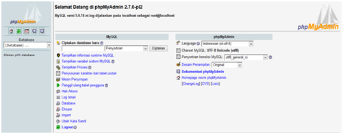 MEMBUAT DATABASE PADA PHPMYADMIN. PHPMyadmin | by NURLIA - | Medium