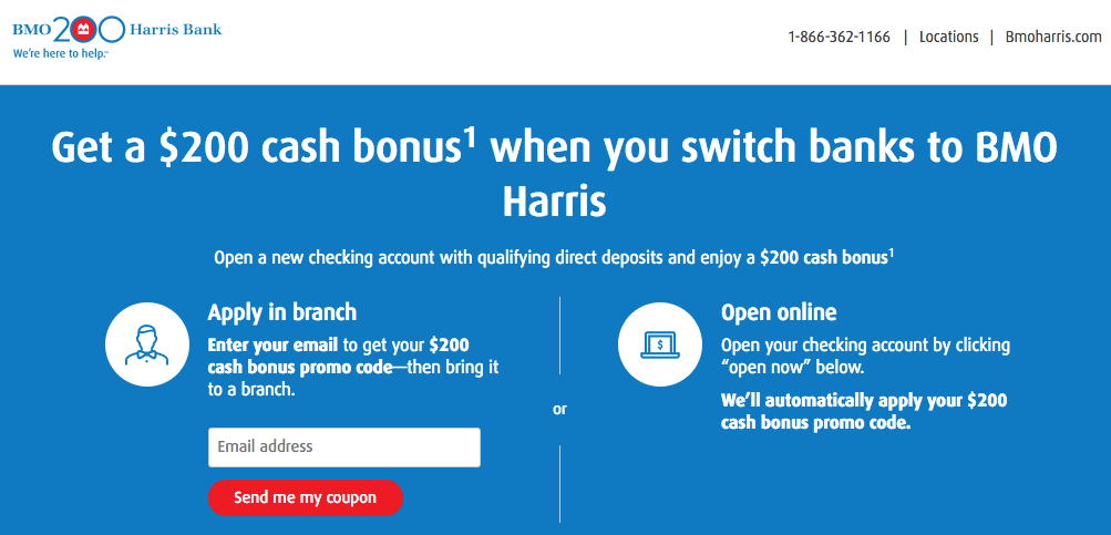 Free $200 with New BMO Harris Checking Account | by AskSebby | AskSebby