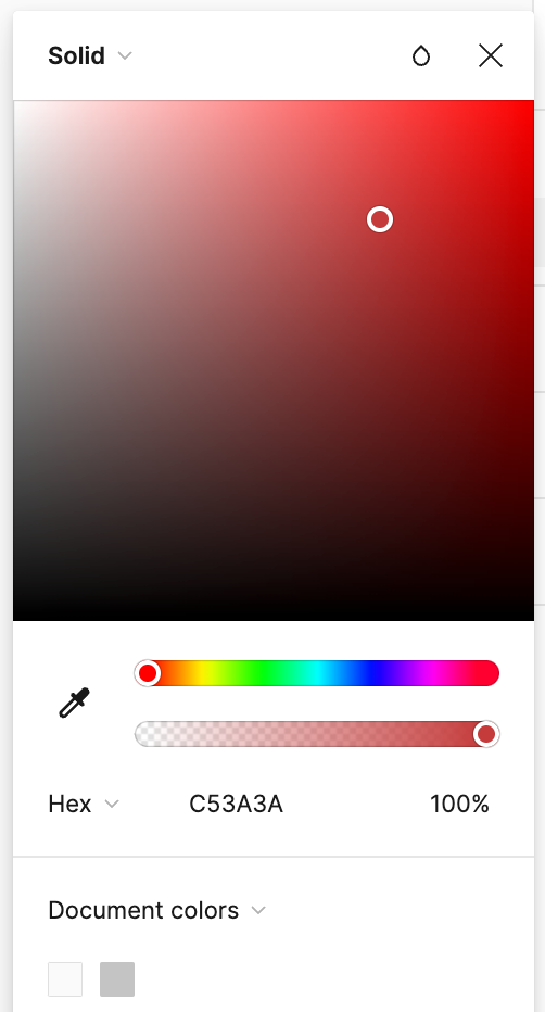 Color picker in Figma