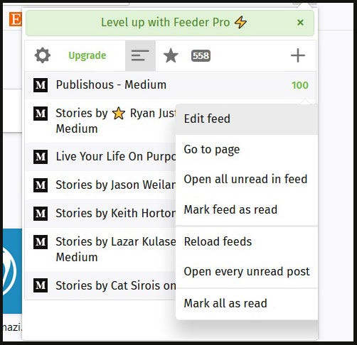RSS Feeds. Use RSS feed to easily read Stories… | by Celine Lai Live Your Life On Purpose | Medium