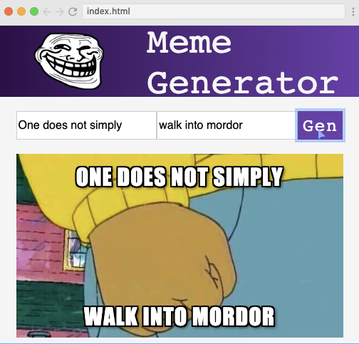 Meme Generator using React - Codesandbox