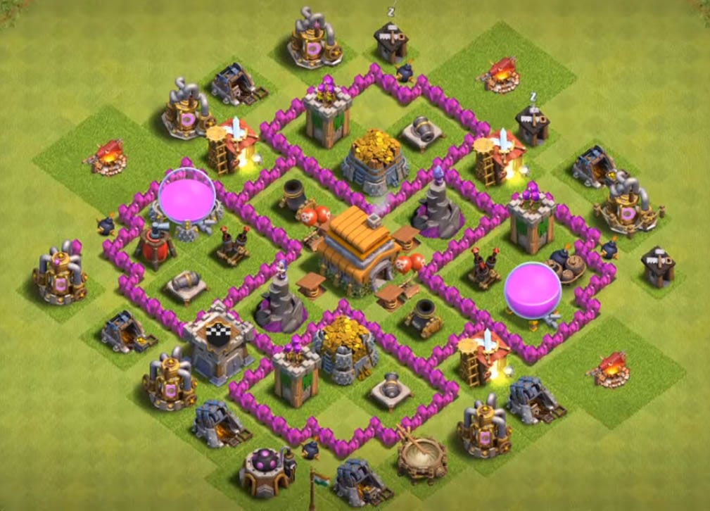 Best Town Hall 6 Base Designs.