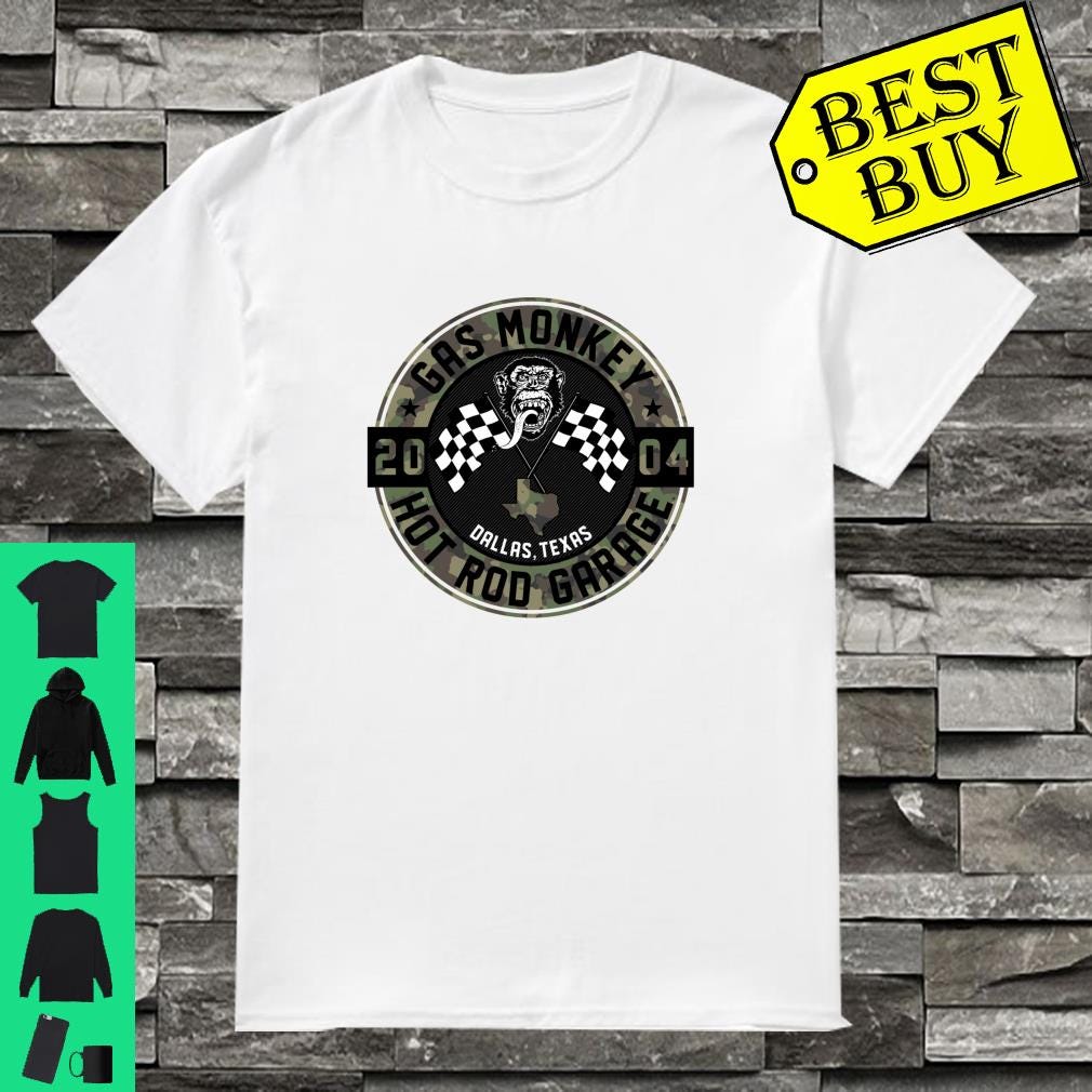 Gas Monkey Garage Hot Rods Camo Circle Shirt Dmyh Medium