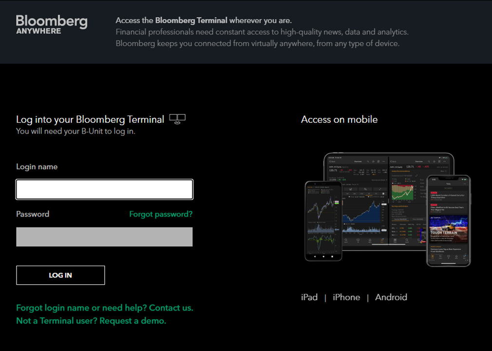 Getting Started With Searching Bloomberg Anywhere By Specialist Library Support Specialist Library Support Medium