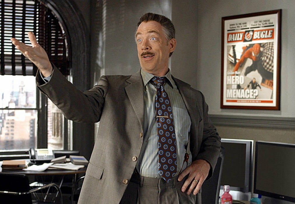 A Great Character Moment: J. Jonah Jameson in Spider-Man | by Brett  Seegmiller | CineNation | Medium