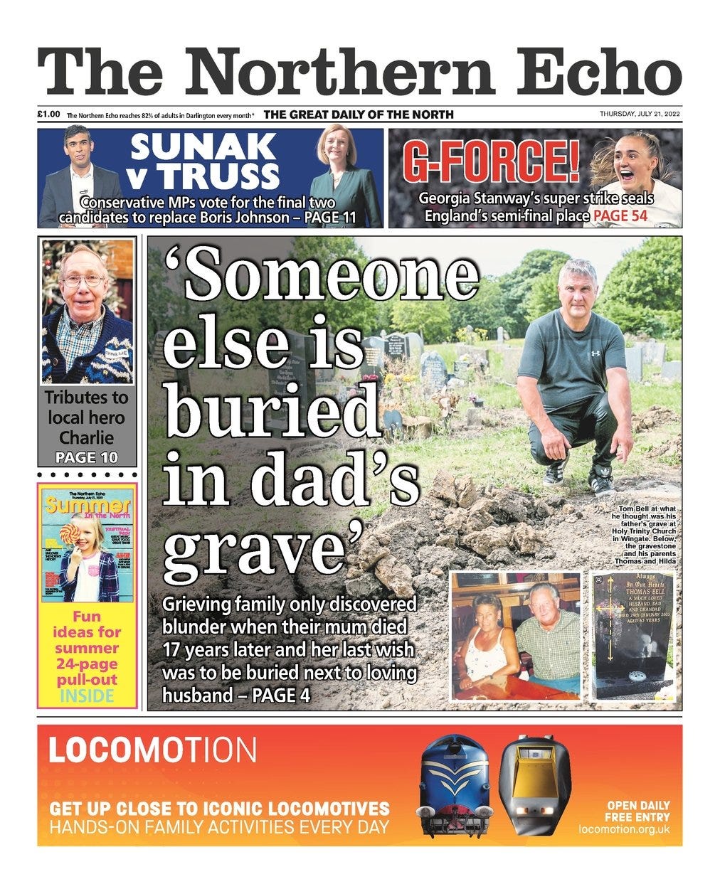 Northern Echo splash leads to Commons apology for grave mix-up family | by  Behind Local News | Behind Local News UK | Medium