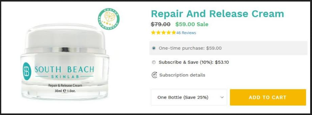 south beach repair cream