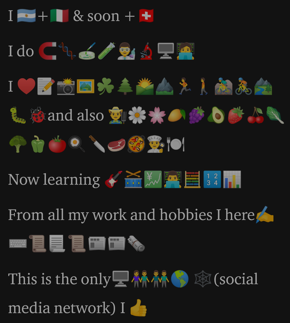 Interesting challenge accepted Bio in… emojis! by LucianoSphere Medium