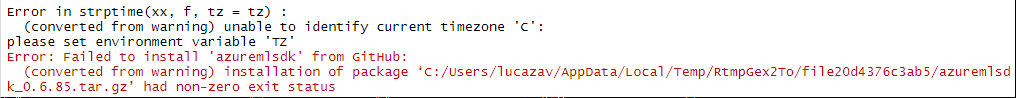 Timezone error