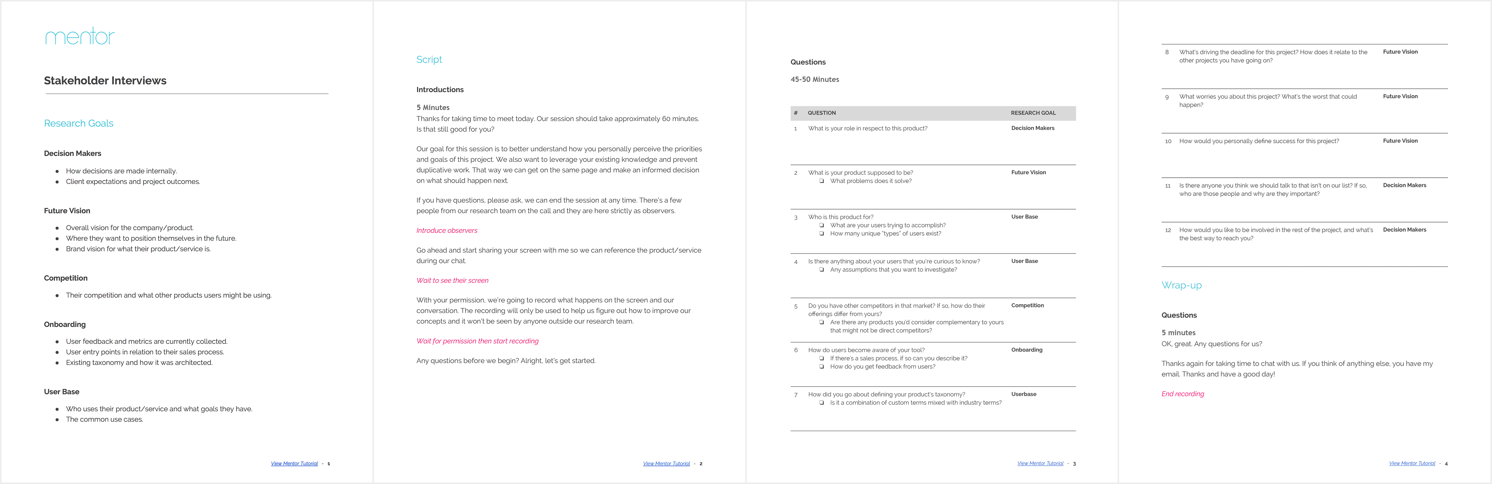 Stakeholder Interviews Mentor Medium