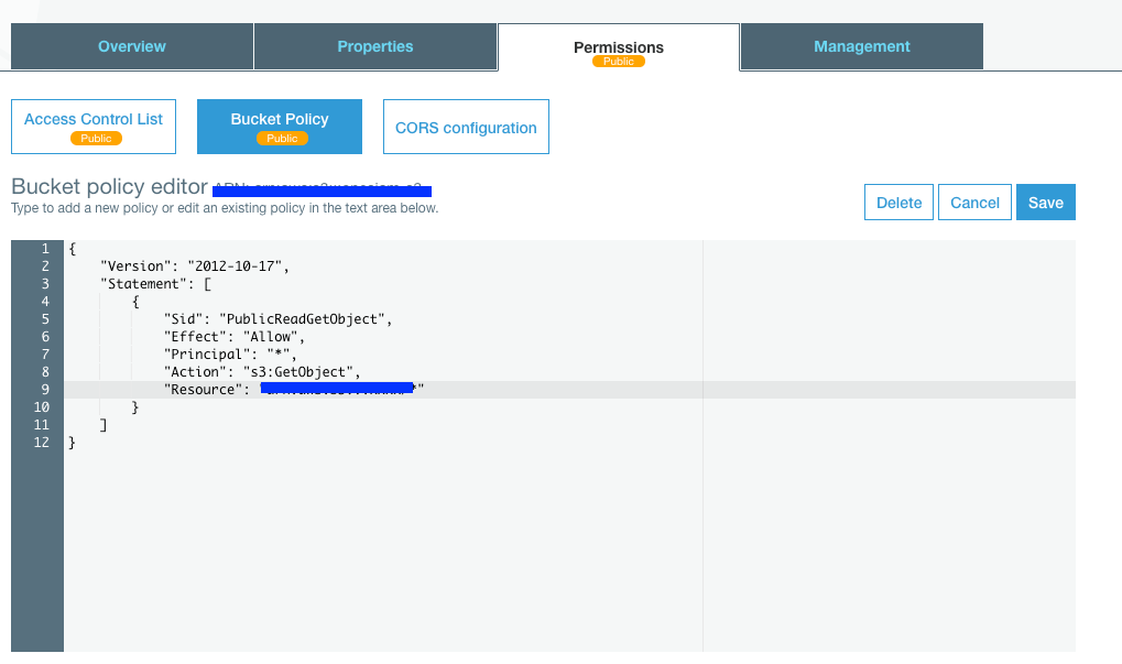 Sample AWS S3 Public Policy. เป็นช่วงที่กำลังเอาระบบขึ้นบน AWS… by