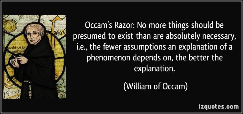 Image result for occam's razor